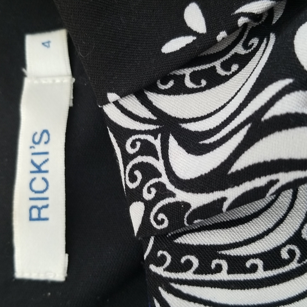 (4) Ricki's Victorian Print Fitted and Elegant Midi Dress Formal Office Workwear - Picture 7 of 8